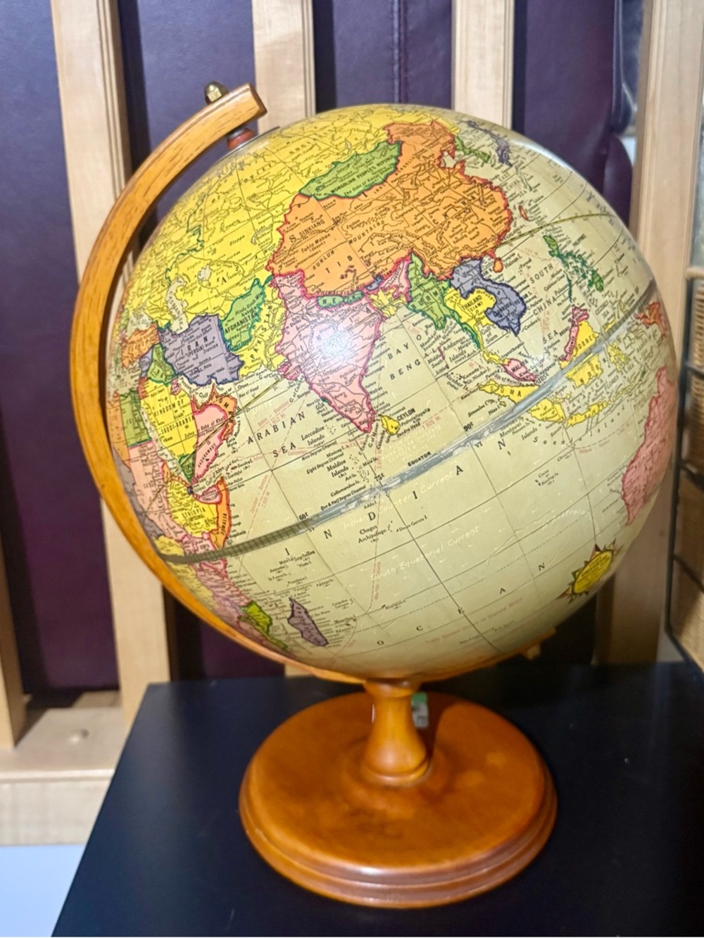 Vintage (1949-likely) Cram's 12" Universal Terrestrial Globe - Indianapolis, IN